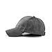 JOOWEN 6 Panel Faux Suede Leather Classic Adjustable Baseball Cap (Ash Grey)