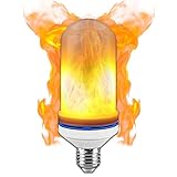 Led Flame Effect, True Fire Color Light Bulb, Flickering Candle Simulated Flickering Fire Atmosphere Decorative Lamps for Garden, Kitchen, Outdoors & Indoors