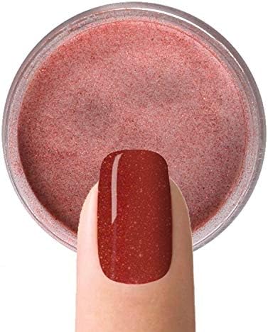 Npulse Coloured Acrylic Powder 10g Pot Builder or 3D Nail Art Polymer (21 Russet Glitter)