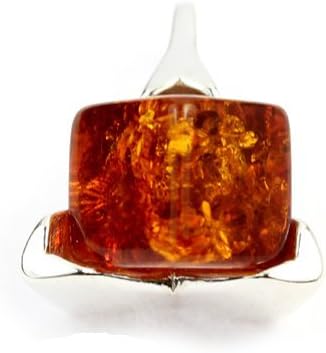 SilverAmber Lovely 925 Sterling Silver & Baltic Amber Designer Pendant GL261