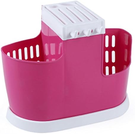 Xhanry Plastic Basket Wastebaskets Multifuctional Hanging Deskside Garbage Containers Pink