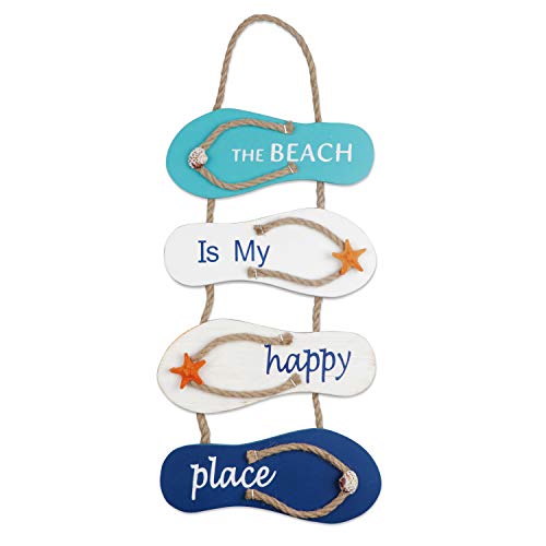 Meching-Nautical-Beach-Flip-Flop-Wall-Ornament-Decoration-Wooden-Slippers-Hanging-Decoration-Ocean-Home-Hanging-Ornament-for-Wall-Decor-Nautical-Themed-Home-Decor-21-x-87-x-04-InchesWhiteBlue 41DoMAf9ZDL
