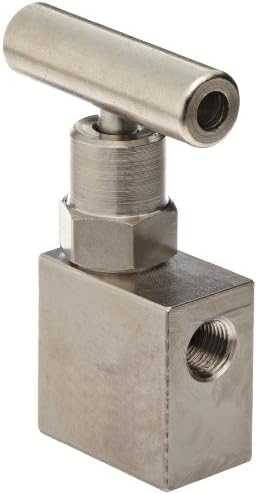 NOSHOK 100 Series 316 Stainless Steel Hard Seat Mini Needle Valve, 1/8" NPT Male x 1/8" NPT Female, 10000 psi Pressure Range