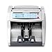 Pyle Upgraded Bill Counter Machine - Cash, Automatic Counting, Toploader, UV & MG Counterfeit Detection, UV Scanning, LCD Display, 1500 Pieces Per Min, U.S. & Canadian Dollar, Euros & Pound - PRMC500