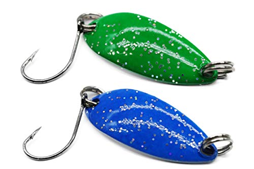 Spoon Trout Area 12 Esche Artificiali 12 Girelle Per Pesca - Cucchiaini Per Trota, Persico, Luccio - Kit Spinning Kit Pesca Spinning - Foto 4