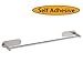 HOMEIDEAS 3M Self Adhesive Towel Bar 15.6-Inch Towel Hanger Bathroom SUS304 Stainless Steel Towel Rack Bath Wall Shelf Hanging Towel Stick On Sticky Hanger,Brushed Nickel