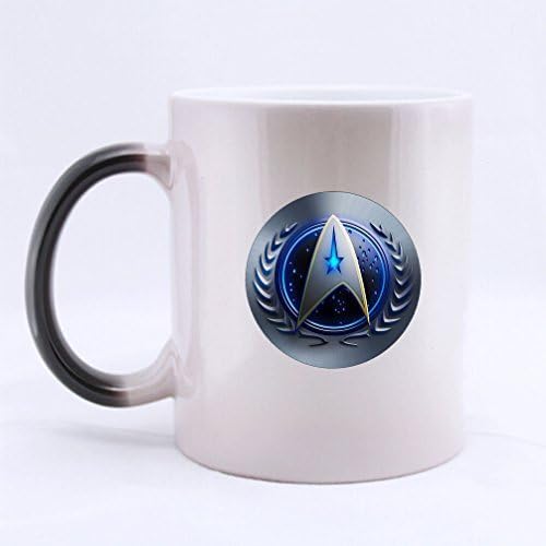 Christmas Halloween Gifts Personalised Star Trek Design Heat Sensitive Color-Changing Black/White 11 oz Ceramic Custom Morphing Coffee/Tea Mugs by NewDailyland