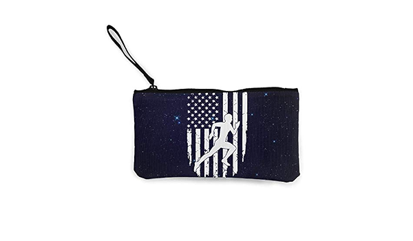 Women Wallet,Running Sprinter Monedero con Monedero De La Bandera Americana  Monedero Lienzo Monederos Casuales para Madre Hija Novia,22(L) x12(W) cm :  Amazon.es: Equipaje