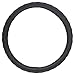BDK SW-899-LK Black Leather Car Steering Wheel Cover Large Size 15.5 to 16 inch, Easy Installation
