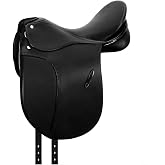 Premium Leather Dressage Treeless English Horse Saddle 14" to 18" Seat 025