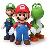 getLickOkProtoys 3pcs 13cm Super Mario Bros Luigi Mario Yoshi PVC Action Figures Toys