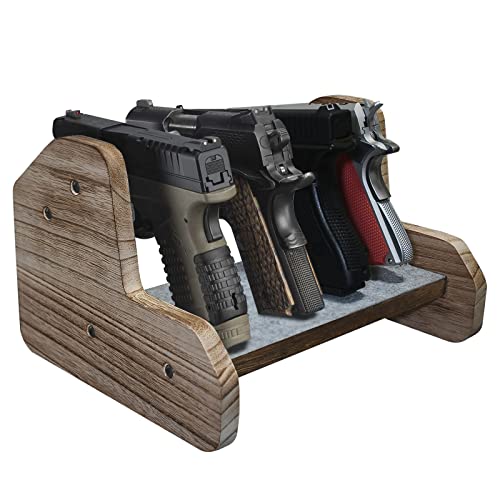 DINGDOON Whole Wooden Material Gun Rack for Pistol, Handgun Rack for