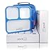 PackTOGO Leakproof Bento Lunch Box Container Set w/ Insulated Lunch Bag for Adults (Blue)