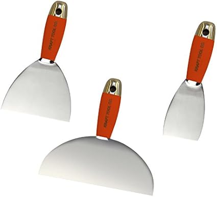 3 8 Cm Kraft Outil Poignee Orange En Acier Inoxydable Couteau A Enduire Amazon Fr Bricolage