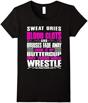 Women's Girl wrestling | Only Tough Girls Wrestle Shirt Small Black