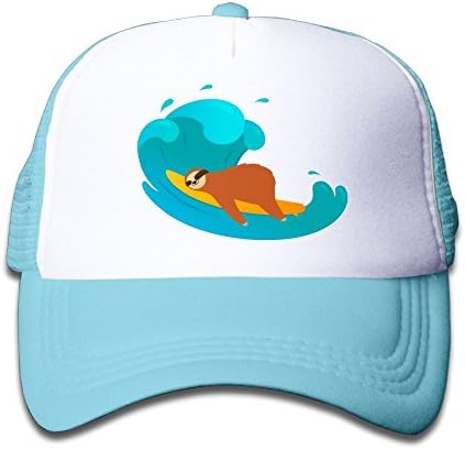 Xin Pilig Sloth Surf Youth Toddler Mesh Hats Boy and Girl Baseball Trucker Cap