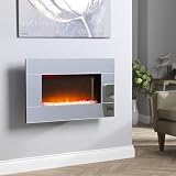 Dimplex Diamantique Optiflame Mirrored Glass Wall Electric Fire 1.4kW Heater view 3