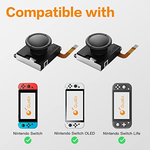 GuliKit Switch Joycon Joystick Replacement, [No Drifting] Hall