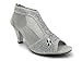 kinmi26 Womens Open Toe Mid Heel Wedding Rhinestone Gladiator Open Toe Mesh Sandal Wedge Shoes