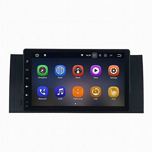 Click Here to See More Images SYGAV Android 7.1.1 Radio for BMW X5 E39 E53 M5 Car Stereo Touch Screen 9 Inch 2G Ram GPS Sat Navigation Head Unit Bluetooth FM/AM/RDS/WiFi/USB/SD/Mirrorlink