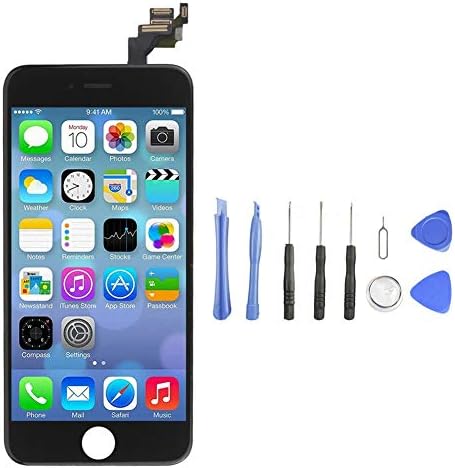 Pozodul Screen Replacement Compatible with iPhone 6 Plus (5.5inch),LCD Touch Digitizer Full Display Assembly with Repair Tools（Black）