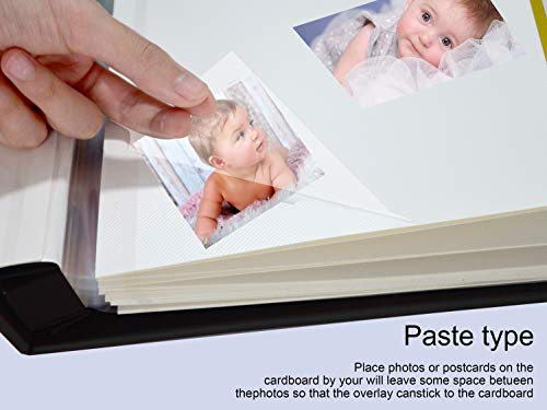 Zoview Art Magnetic Self-Stick Page Photo Album with Leather Cover for Wedding or Family, Hand Made DIY Albums Holds 3X5, 4X6, 5X7, 6X8,8X10 Photos (Blue, Large) - Thumbnail 4