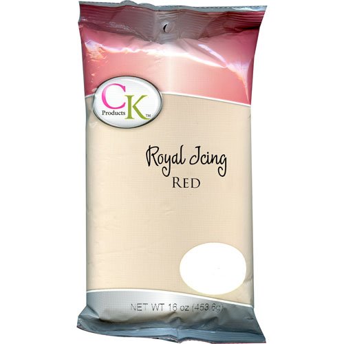 CK Products 77-101R Cake Decorating Royal Icing Mix, 1 lb, Red (Best Icing For Cookies That Hardens)