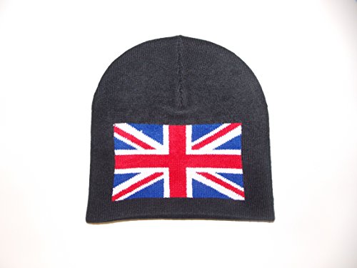 Great Britain Uk English Union Jack Flag Beanie (Black)