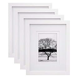 Egofine 8x10 Picture Frames Set of 4, Made of Solid