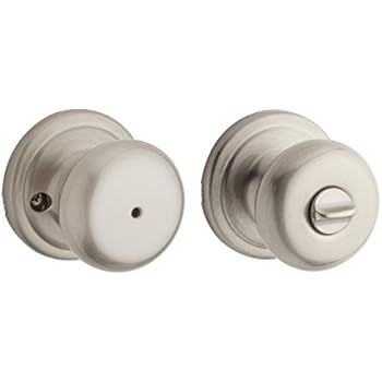 Kwikset Juno Bed/Bath Knob in Satin Nickel