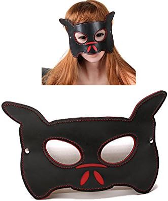 Ivysky Lovely mask, Cat Pig Rabbit,Love Sets for Bachelorette Party or Bed Game (Black Pig)