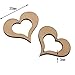 Pixnor 50pcs 30mm Slices for DIY Crafts Wedding Decor Blank Heart Embellishments