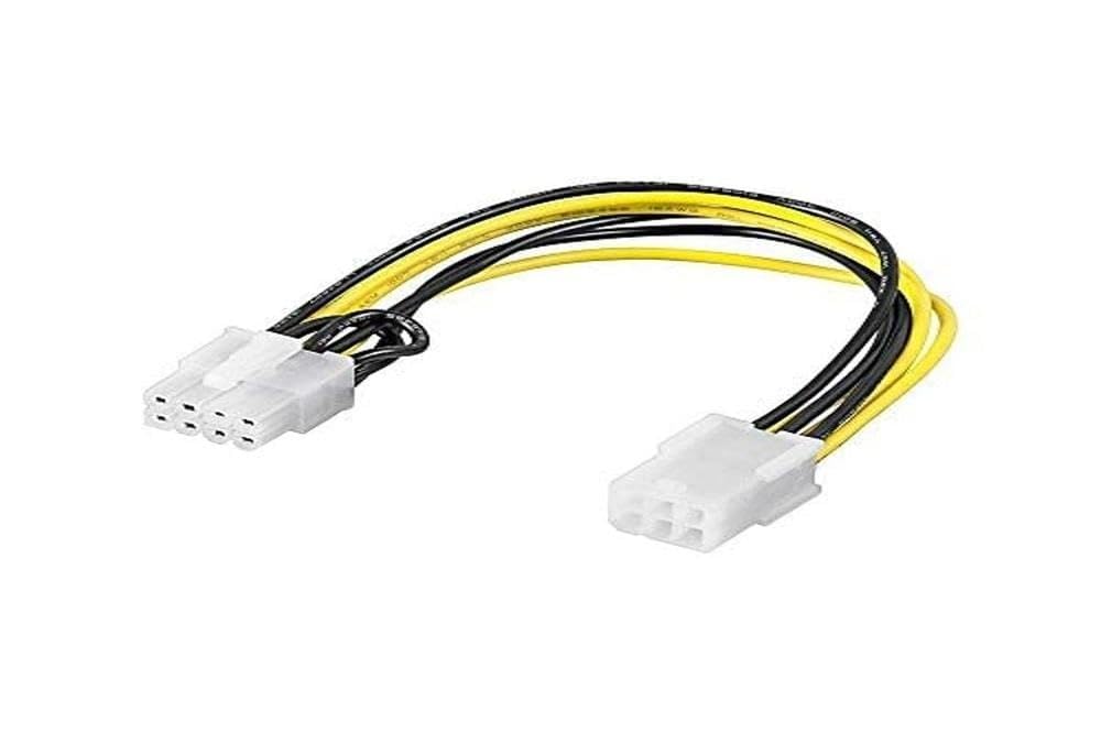 Goobay 93635 Power Cable/Adapter for PC Graphics Card, PCI-E/PCI Express, 6-Pin to 8-Pin, 0.2m Length