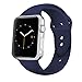 Sport Band for Apple Watch 42mm 38mm, Soft Silicone Sport Strap Replacement Bands for iWatch Apple Watch Series 3, Series 2, Series 1 38mm Midnight Blue Small
