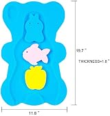 Infant Bath Mat 19.7x11.8x1.8 Blue Skid Proof Cushioned Baby Bath view 3