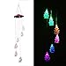 Missbee Solar Wind Chimes Colorful LED Lights - Tree Hanging Pendant Wind Chime Garden Decoration Aeolian Bells for Home Outdoor Yard Landscape Tree Adornment