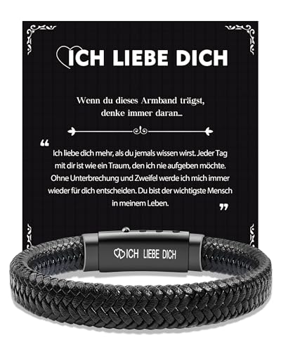CheersLife I Love You Gifts for Men An My Son Brother Man Bracelet Birthday Valentine's Day Anniversary Graduation Father's Day Gift for Him Boyfriend Husband Son Brother Grandson Nephew Dad Grandpa