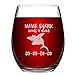 Wine Glass Baby Mama Shark Needs a Drink Do Do Novelty Wine Glass for Women with Sayings Funny Shark Gifts & Cup Accessories for Mom Mother Friends Funny Stemless Wine Glass