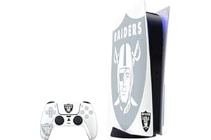 Skinit Decal Gaming Skin Compatible with PS5 Bundle - Officially Licensed NFL Las Vegas Raiders Double Vision Design