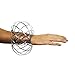 Bollepo Flow Ring Kinetic 3D Spring Toy Sculpture Ring Game Toy for Kids Boys and Girl, Rave Accessories, Festival Accessories (Silver)