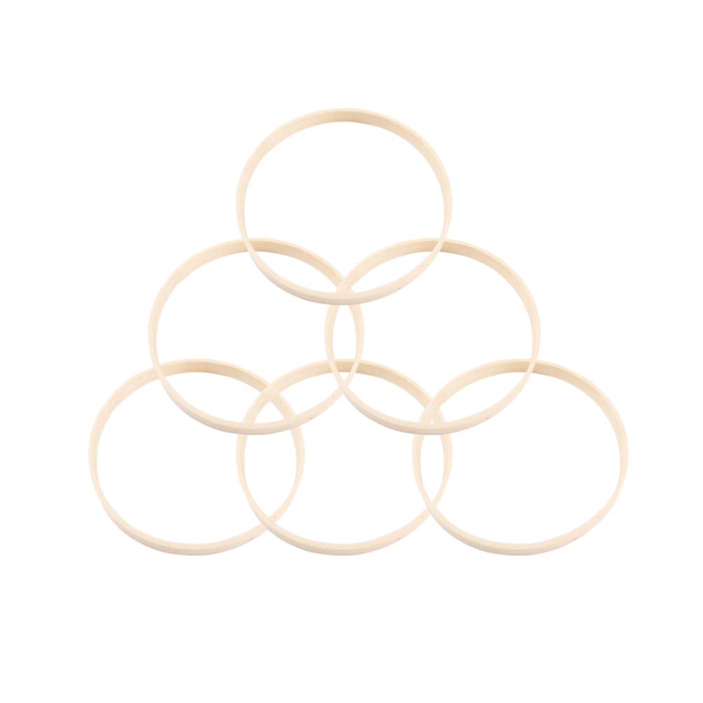 LIOOBO 10pcs 20cm Diameter Dream Catcher Ring Round Wooden Bamboo Hoop DIY Craft Tools