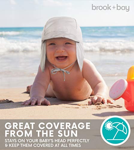 Kids Sun Hat for Boys & Girls - Toddler Beach Bucket Hats with UV Protection - UPF 50 Infant/Baby Flap Swim Cap Gray - Thumbnail 3