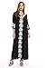 Riviera Sun 21737-BLK-L Caftan/Caftans for Women Black/White