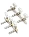 Metallor Guitar String Tuning Pegs Machine Heads Tuning Keys Tuners Double Hole for Folk Acoustic Guitar 3L 3R Chrome.