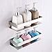 KES Bathroom Shelf No Drill Stainless Steel Bath Shower Shelf Basket Caddy RUSTPROOF Square Modern Style Wall Mounted Brushed Finish 2 PCS, BSC205S30ADG-2-P2