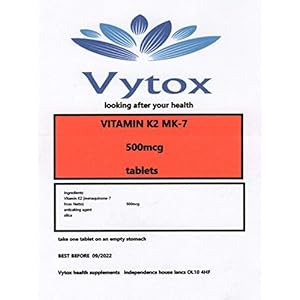 Vitamin K2 MK-7 (500mcg) 120 Tablets, 4 Months Supply by vytox, Vegetarian