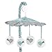 Sweet Jojo Designs Turquoise Blue and Gray Earth and Sky Nature Birds Musical Baby Crib Mobile