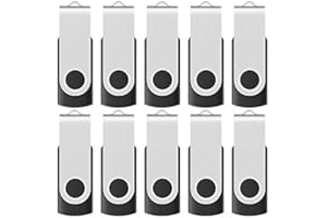 KOOTION 10Pack 8 GB USB Flash Drive Flash Drive Thumb Drive Memory Stick Pen Drive Keychain Design Black