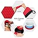 Aibrisk Silicone Oven Mitts and Pot Holders,4PCS Thicken Heat Resistant Flexible Non-Slip Surface Cooking Gloves and Potholders Trivet Mats for Safe Oven BBQ Kitchen Counter Hot Dishes or Pans（Red）