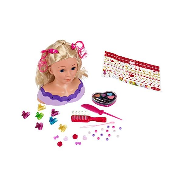 Theo Klein 5399 Princess Coralie Schmink- und Frisierkopf Little Emma, mittel